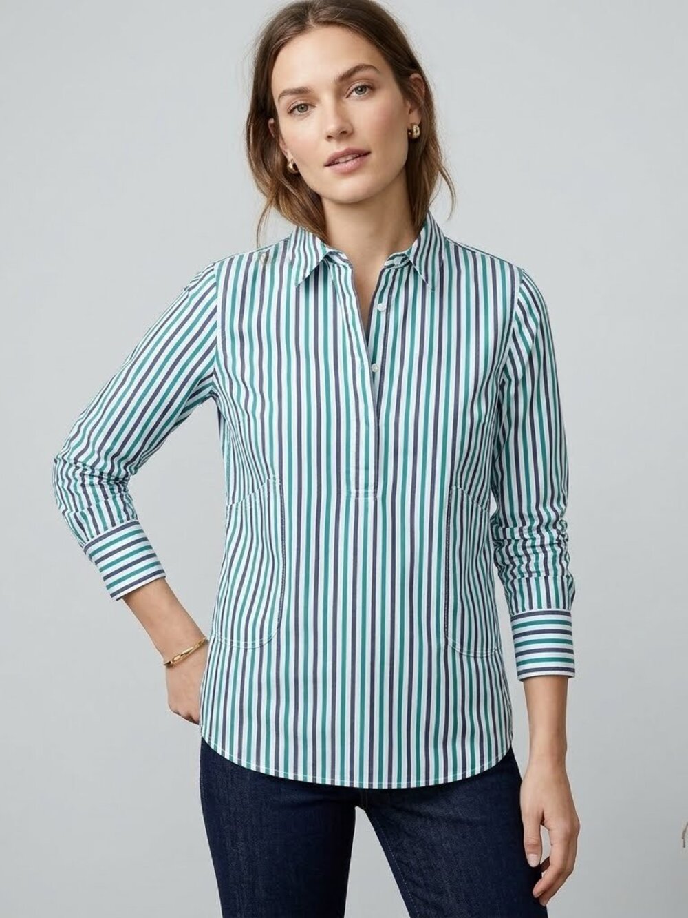 JCrew popover with pockets tunic